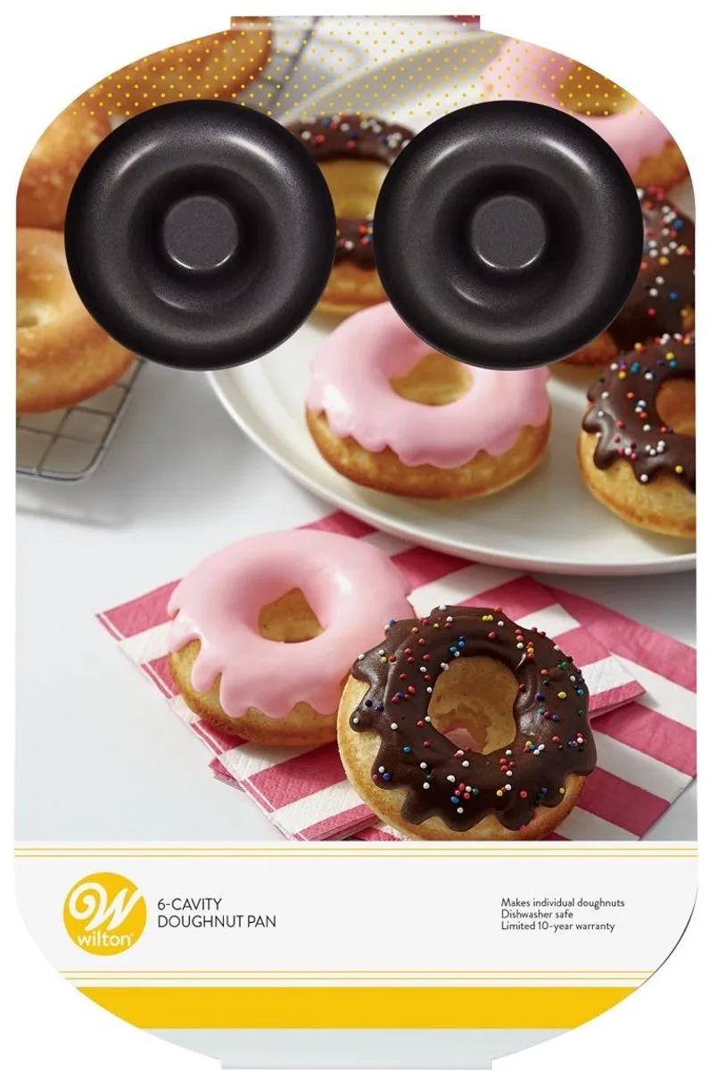 Donut Bakvorm - Donutmaker voor 6 Donuts - 21x32 cm by Wilton in Black – product photo