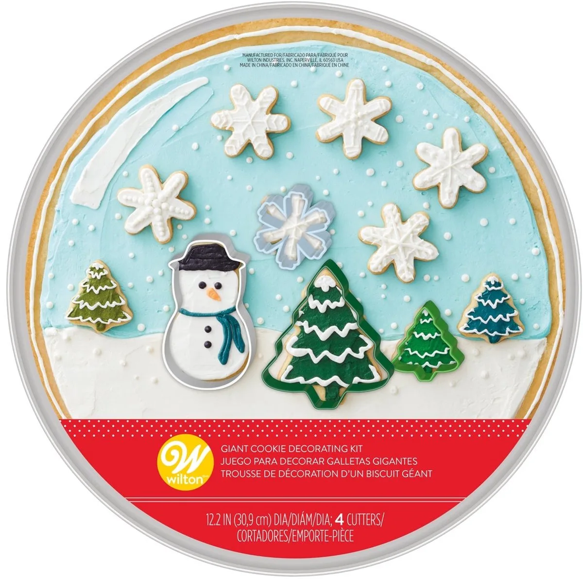 Koekjes Vormen Set - Bakvorm en 4x Koekjes Uitstekers - Kerst Sneeuwbol de Wilton en Kerst Set, 4 – photo produit
