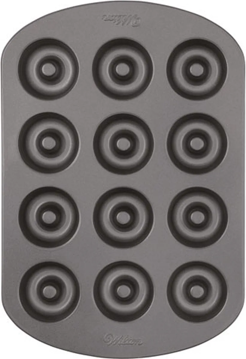 Mini Donut Bakvorm - Donutmaker voor 12 Mini Donuts - 26,5 x 18 cm von Wilton in Grau – Produktfoto