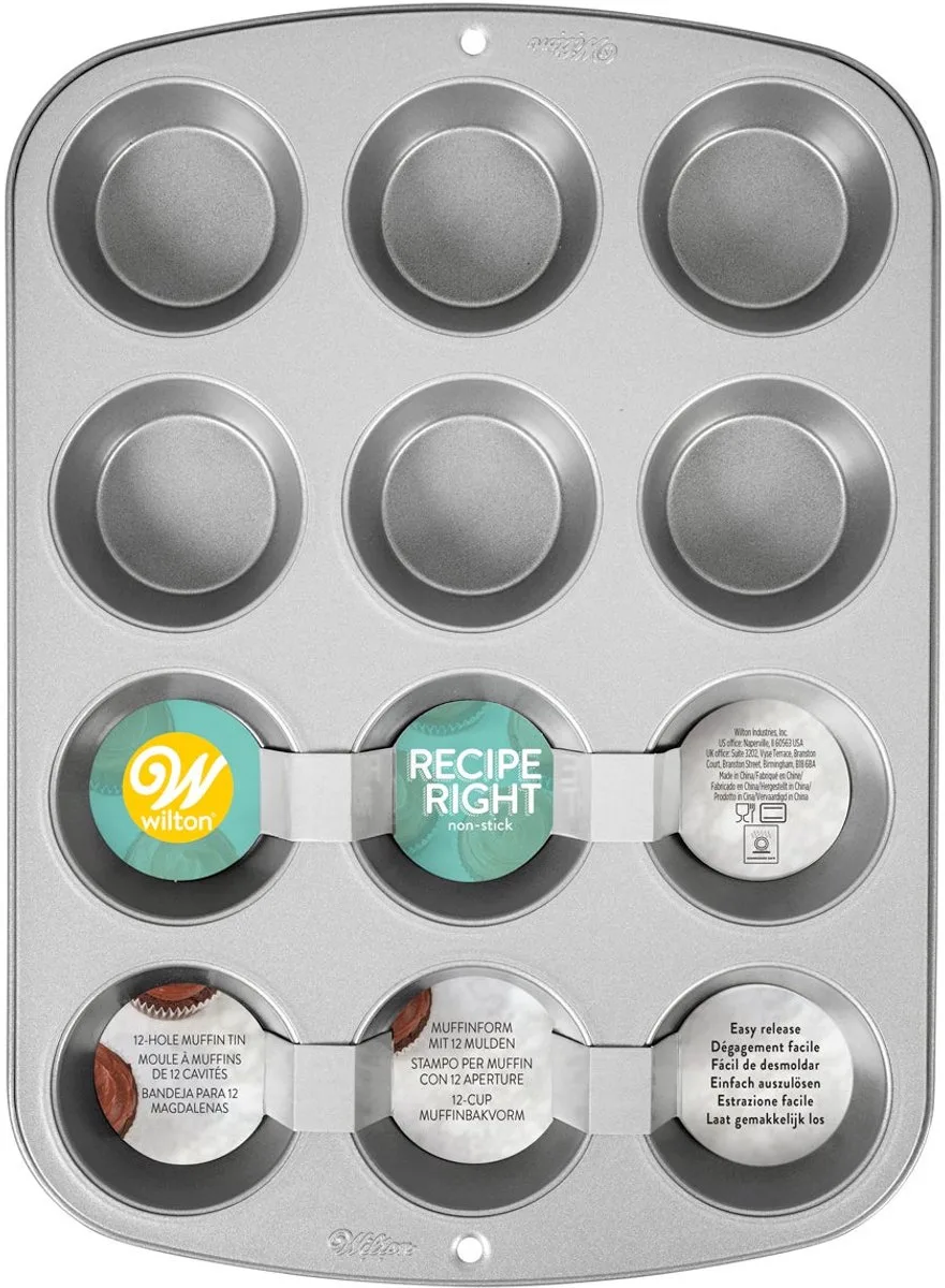 Muffin Bakvorm - 12 Cupcakes en Muffins - 37x27 cm - Muffinvorm by Wilton in 12 normaal – product photo
