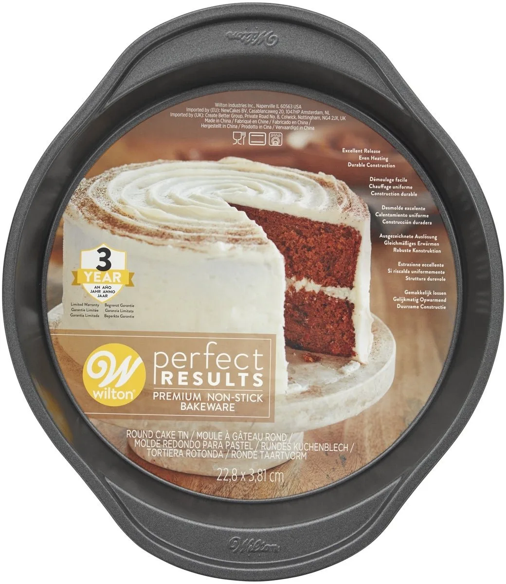 Perfect Results Ronde Antiaanbak Bakvorm 22,8x3,8cm by Wilton in Black – product photo