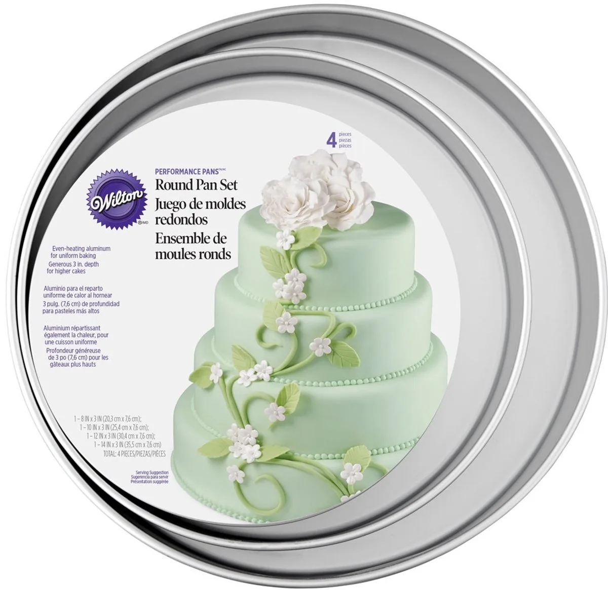 Performance Pans® Bakvorm Diep - Cakevorm - Taartvorm - 4 Stuks by Wilton in Grey – product photo
