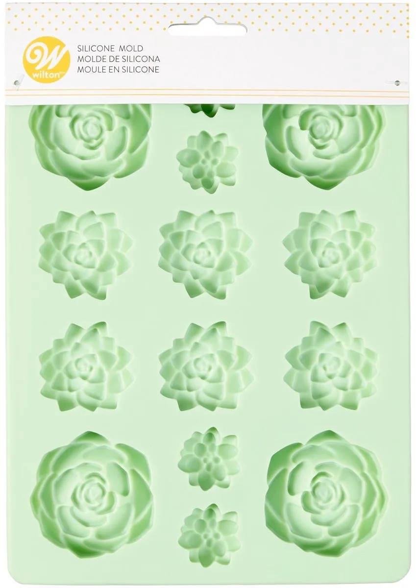 Siliconen Mal - Vetplantjes - Bakvorm voor Mini Cakes, Muffins en Koekjes de Wilton en Vert – photo produit