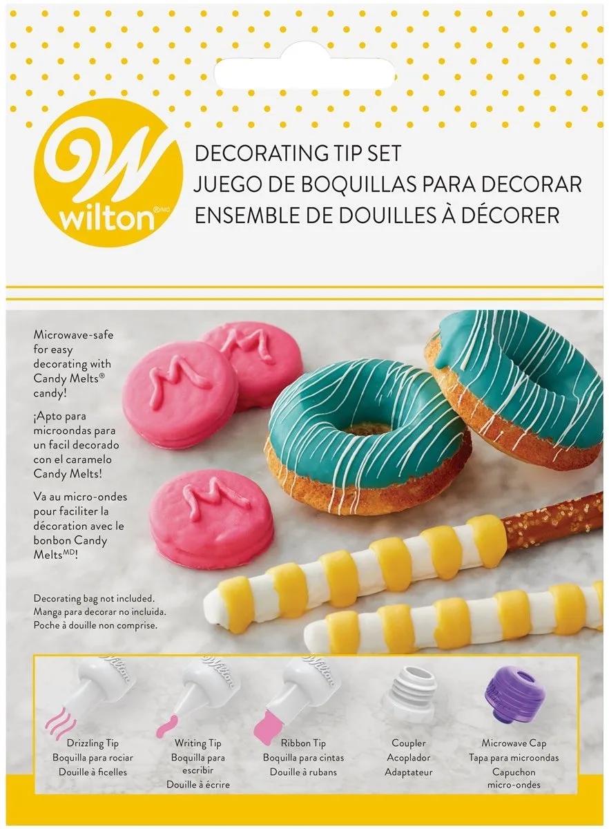 Spuitmondjes Set - 5-Delig by Wilton in Candy Melt Decorating Tip, 5 – product photo