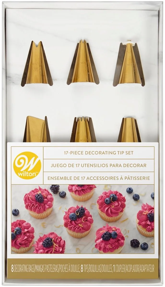Spuitmondjes Set - Garneerspuit - Goud - 17-Delig de Wilton en Or, 17 – photo produit
