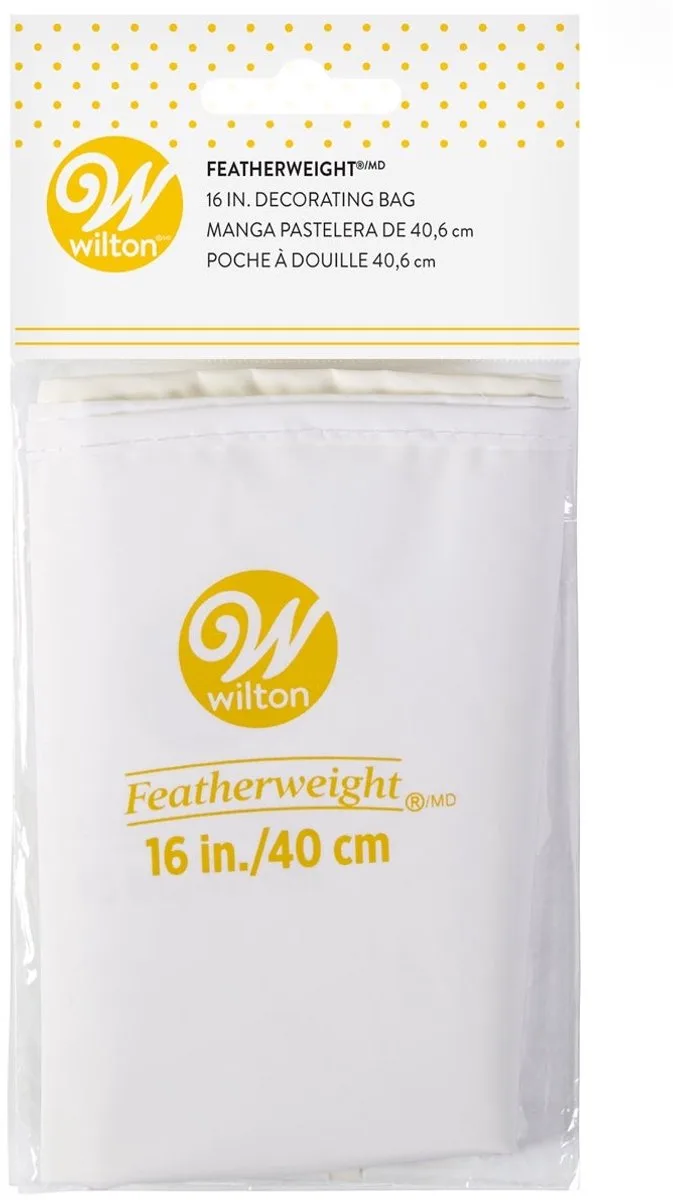 Spuitzak Herbruikbaar - 40 cm - Lichtgewicht Slagroomspuit - Garneerspuit de Wilton en Wit 40 – photo produit