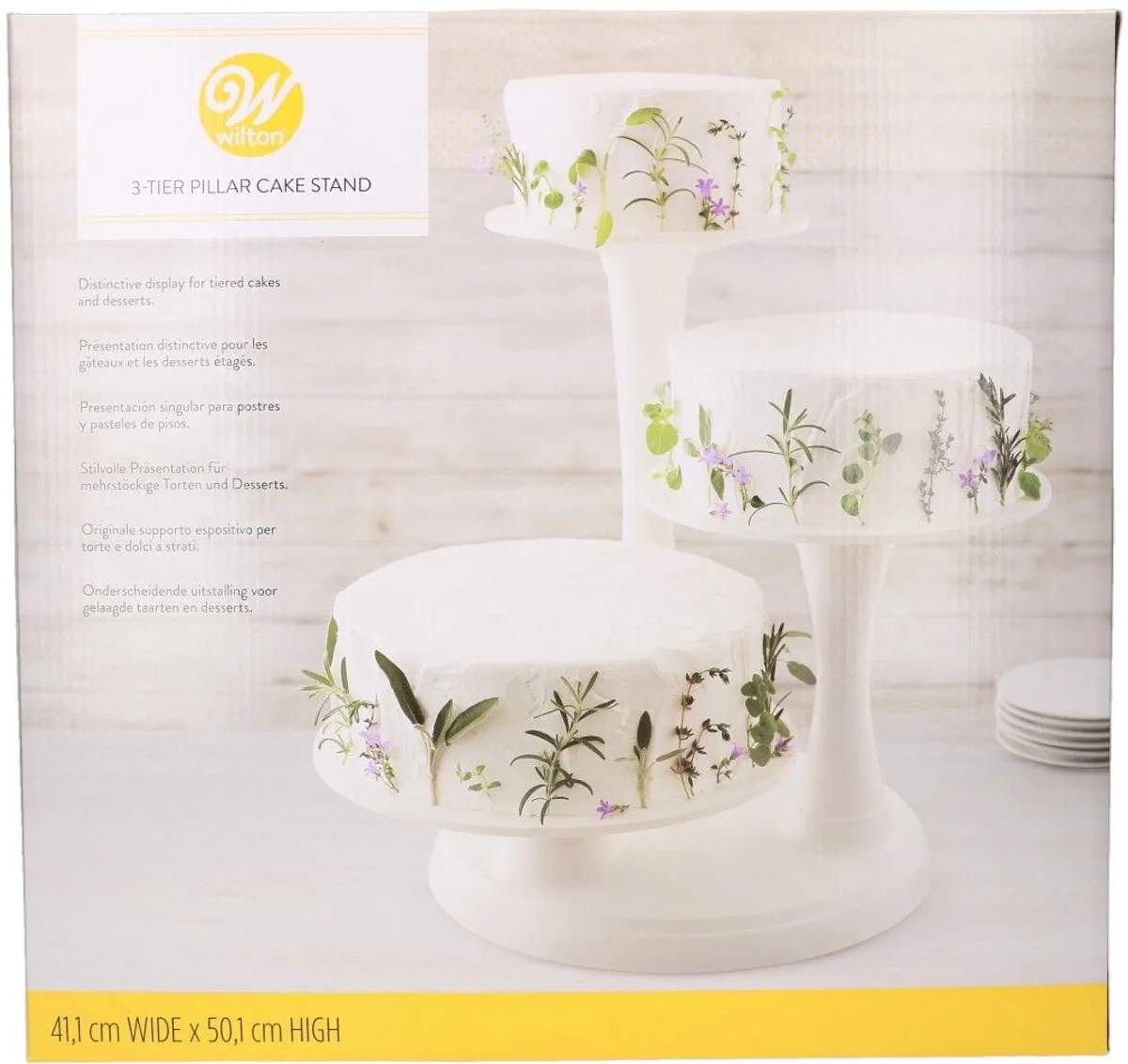 Taartplateau - Taartstandaard - 3 laags - Kunststof de Wilton en Blanc – photo produit