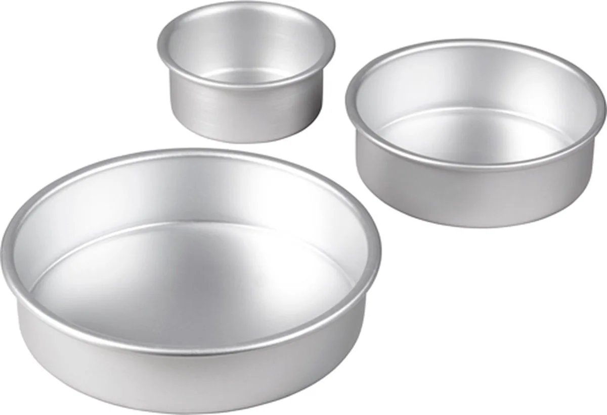 Tiered Trio Round Pan set/3 van Wilton in Zilver – productfoto
