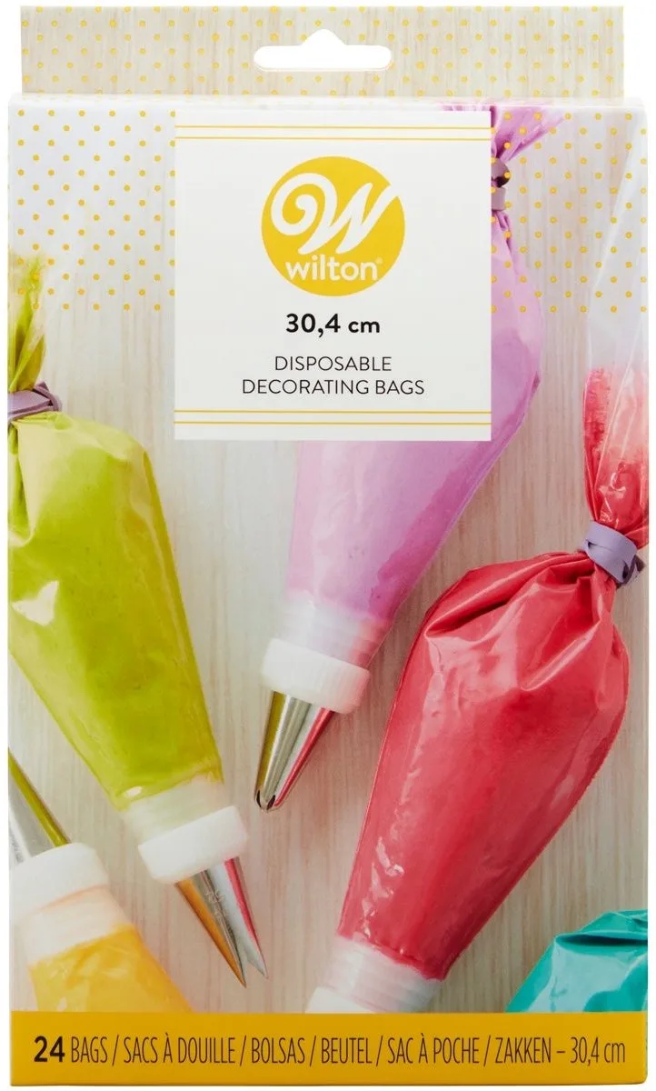 Wegwerp Spuitzakken - 30cm - pk/24 - Slagroomspuit - Garneerspuit de Wilton en Transparent – photo produit