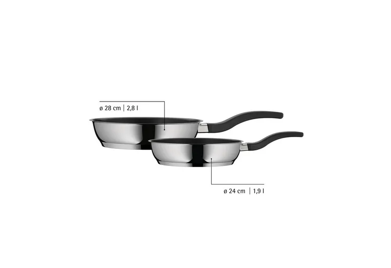 Devil Koekenpannenset - Ø 24 + 28 cm von WMF in Silber, Schwarz – Produktfoto 5 von 5