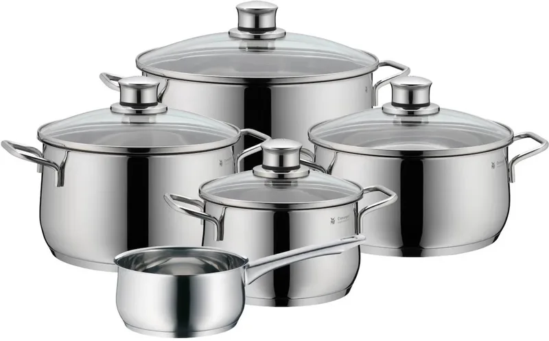 Diadem Plus - Pannenset - 5-delig - Geschikt voor Inductie - Inclusief Deksels by WMF in Rvs – product photo 1 of 6