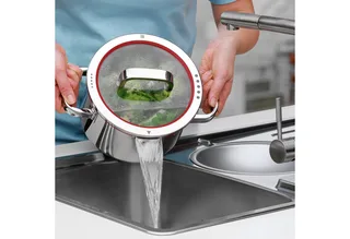 Function4 - Kookpan Laag - Ø 16 cm - RVS - Met Deksel - Geschikt voor Inductie de WMF en Argent – photo produit 3 sur 5