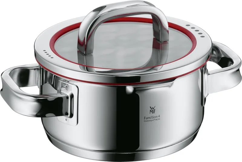 Function4 - Kookpan Laag - Ø 16 cm - RVS - Met Deksel - Geschikt voor Inductie de WMF en Argent – photo produit 1 sur 5