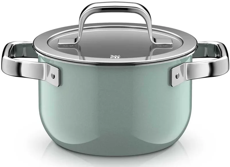 Fusiontec Mineral Pro Kookpan 16 cm + deksel - Eucalyptus Haze by WMF in Green – product photo
