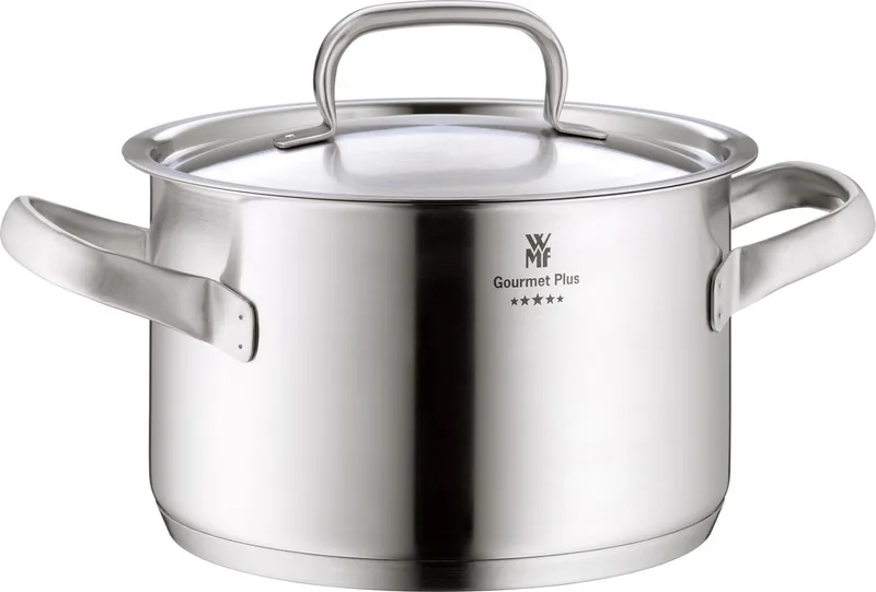 Gourmet Plus - Kookpan Middelhoog - Ø16 cm - RVS - Geschikt voor alle warmtebronnen - Professionele Kwaliteit by WMF in Silver – product photo