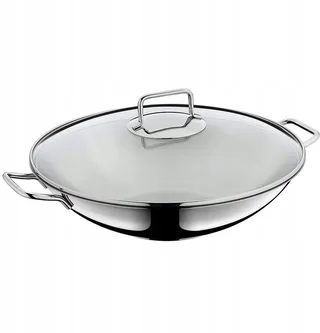 Macao Wok 36 cm met Glazen Deksel - Inductie by WMF in Roestvrijstaal – product photo 1 of 5