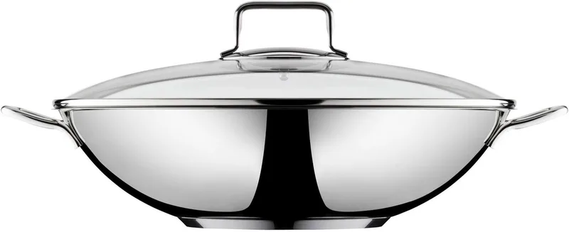 Macao Wok 36 cm met Glazen Deksel - Inductie by WMF in Roestvrijstaal – product photo 3 of 5