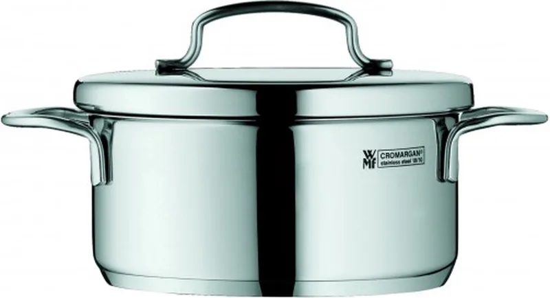 Mini - Kookpan Laag - Ø12 cm - 0,7L - RVS - Compact - Geschikt voor alle warmtebronnen by WMF in Silver – product photo 1 of 5