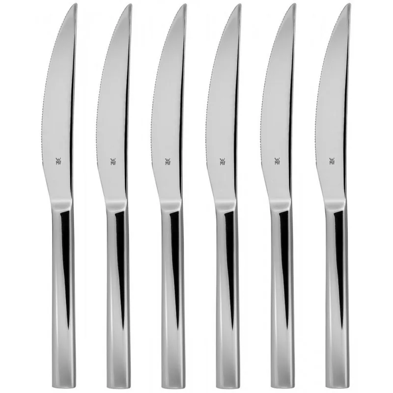 Nuova Steakmessen - 6-delig - RVS - Ergonomisch - Voor Perfect Snijden by WMF in Black – product photo 1 of 4