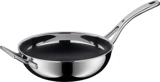 Profi Resist - Wokpan - Ø 28 cm - RVS - Geschikt voor Inductie - Anti-aanbaklaag by WMF in Silver – product photo 1 of 3
