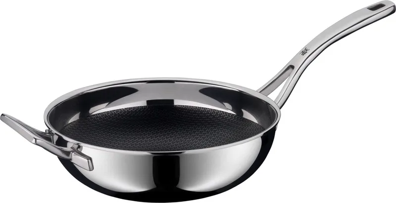 Profi Resist - Wokpan - Ø 28 cm - RVS - Geschikt voor Inductie - Anti-aanbaklaag by WMF in Silver – product photo 1 of 3