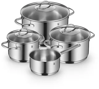 Provence Plus - Pannenset - 4-delig - RVS - Inductie - Ergonomisch de WMF en Argent, Gepolijst Roestvrij staal – photo produit 1 sur 6