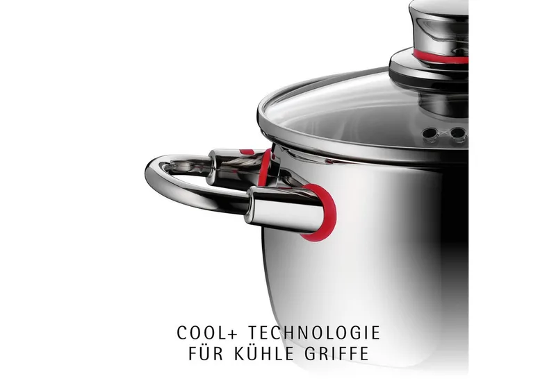 Quality One - Pannenset - 5-delig - Geschikt voor Inductie - Inclusief Deksels fra WMF i Rvs – produktbillede 2 af 5