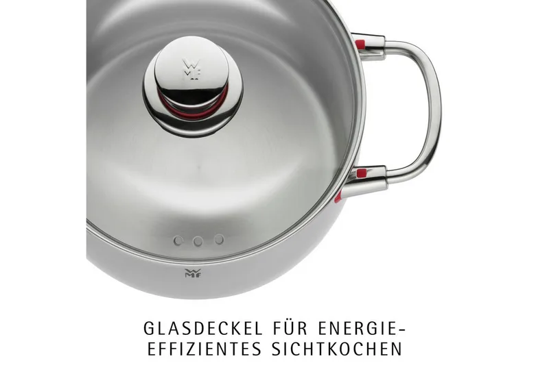 Quality One - Pannenset - 5-delig - Geschikt voor Inductie - Inclusief Deksels fra WMF i Rvs – produktbillede 3 af 5