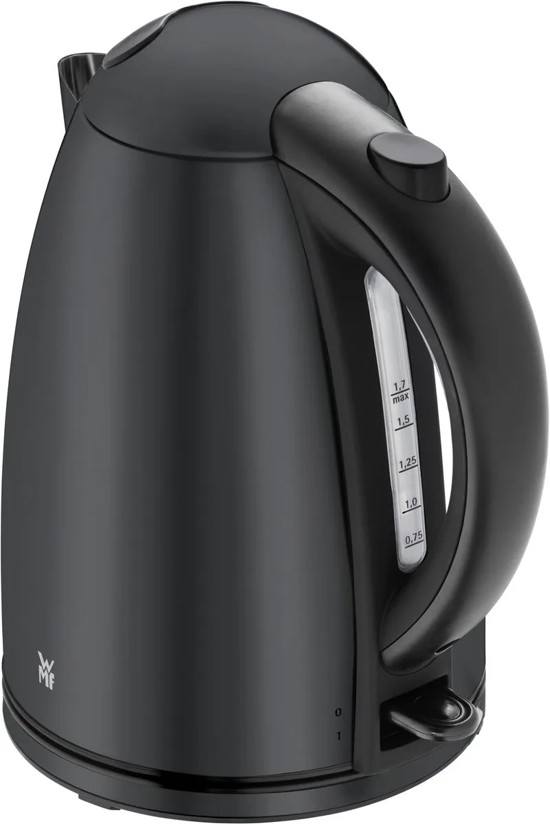 Stelio 0413020072 - Waterkoker - 1,7L - 2400W - Deep Black - RVS - Modern Design von WMF in Schwarz – Produktfoto