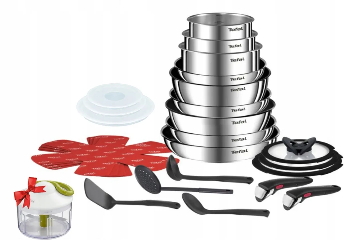 Tefal Ingenio Emotion 25-delige pannenset met gratis chopper de WMF en Argent – photo produit