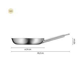 Ultimate Profi Resist - Koekenpan - Ø24 cm - Keramisch - PFAS-vrij - Geschikt voor Inductie by WMF in Roestvrijstaal – product photo 3 of 6