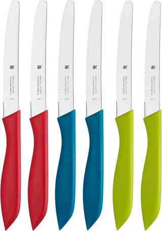 VESPERMESSERSET 6TLG. Bunt Messenset by WMF in Red – product photo 1 of 2