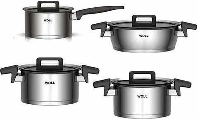 4-delige pannenset by Woll in Silver – product photo
