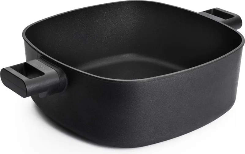 Braadpan, Kookpan, Vierkant, 24 x 24 cm, 3 L, Gerecycled Aluminium, QXR Non Stick, Inductie von Woll in Schwarz – Produktfoto