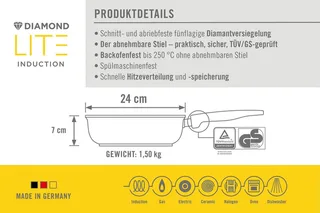 Hapjespan, 24cm fra Woll i Grå – produktbillede 4 af 5