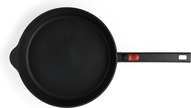 Hapjespan, ø 28 cm, 3.5 L, Gerecycled Aluminium, QXR Non Stick, Inductie von Woll in Schwarz – Produktfoto