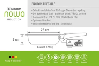 Induction Line Hapjespan - 28 cm van Woll in Grijs – productfoto 4 van 5