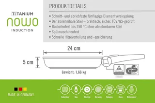 Induction Line Koekenpan - � 24 cm by Woll in Grey – product photo 5 of 5