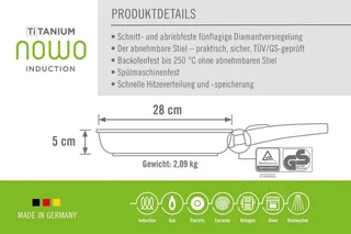 Induction Line Koekenpan - � 28 cm by Woll in Grey – product photo 4 of 5