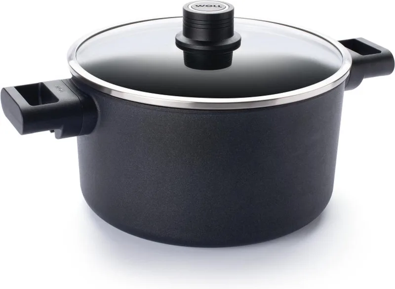 Kookpan met Deksel, ø 24 cm, 4.5 L, Gerecycled Aluminium, QXR Non Stick, Inductie von Woll in Schwarz – Produktfoto