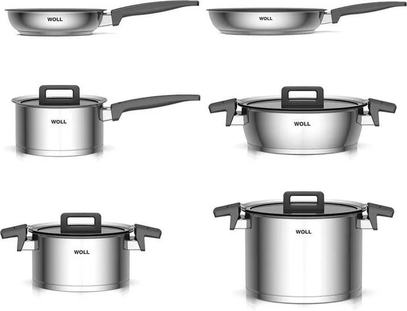 Pannenset Concept 6-delig - RVS by Woll in Silver – product photo