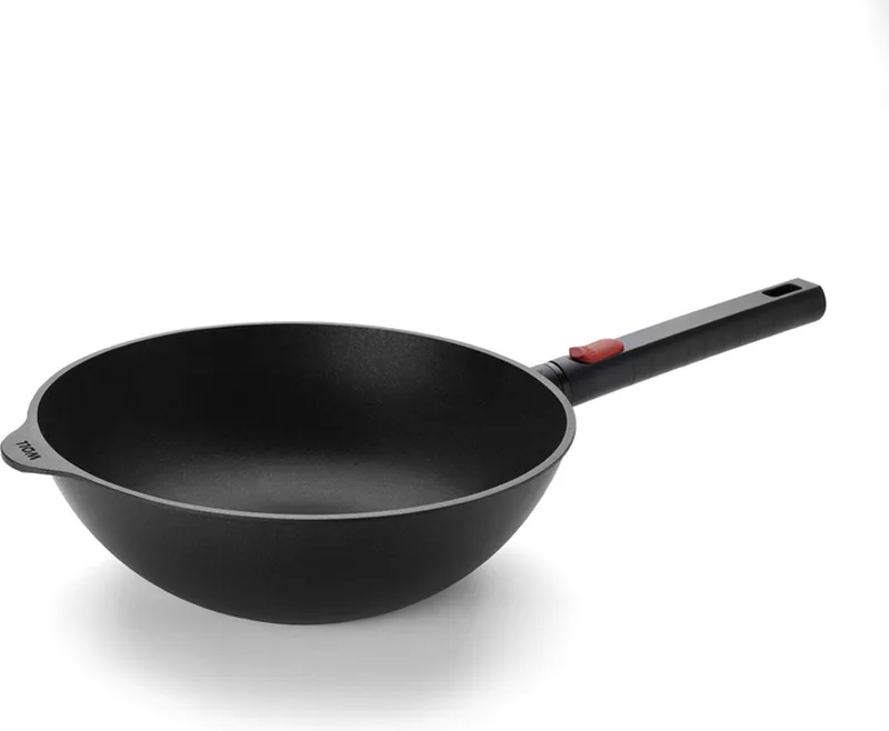 Wokpan, ø 24 cm, 2.8 L, Gerecycled Aluminium, QXR Non Stick, Inductie by Woll in Black – product photo
