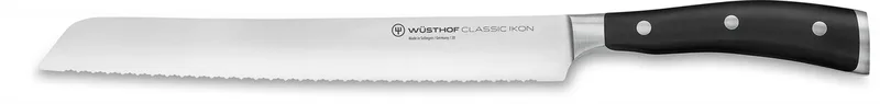 Classic Ikon Broodmes met precisie dubbele kartel 23 cm by Wüsthof in Black – product photo