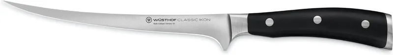 Classic Ikon - Fileermes - 18cm - RVS van Wüsthof in Zwart – productfoto