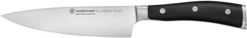 Classic Ikon Koksmes - 16 cm - Gesmeed Roestvrij Staal - Ergonomisch Geklonken Handvat - Ideaal voor Snijden, Hakken en Snipperen van Vlees, Vis, Groenten en Fruit​ de Wüsthof en Noir – photo produit