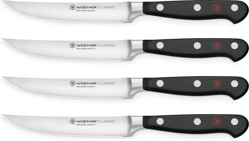 Classic Steakmessenset 4-delig by Wüsthof in Silver – product photo
