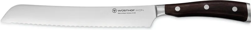 Ikon - Broodmes - 20cm - RVS by Wüsthof in Zwart – rvs – product photo