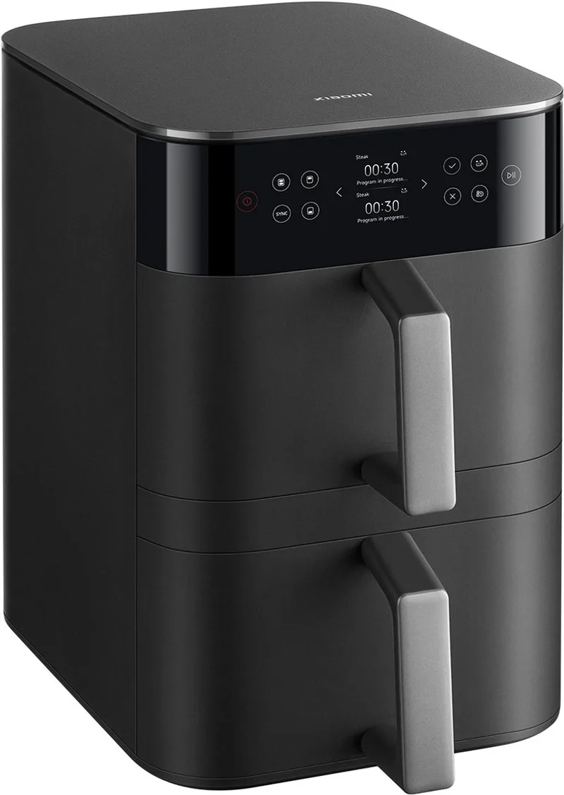 Smart Double Stack Airfryer XXL 12L | dubbel airfryer | Complete maaltijden in één keer | Ruimtebesparend design | 14 kookprogramma's by Xiaomi in Black – product photo