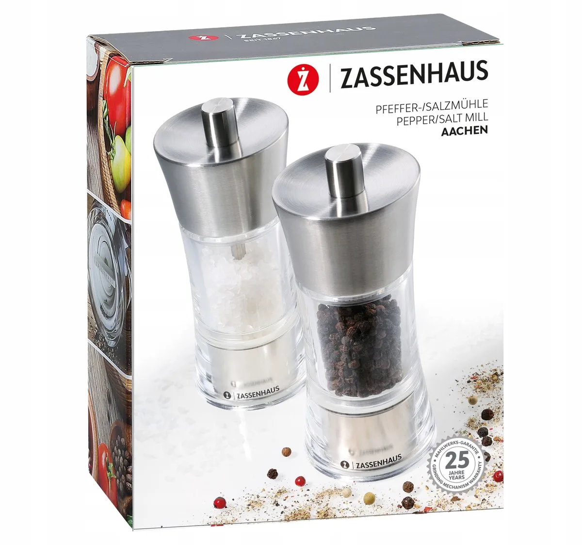Aachen Zout- en Pepermolen Set - Stijlvol en Functioneel van Zassenhaus – productfoto