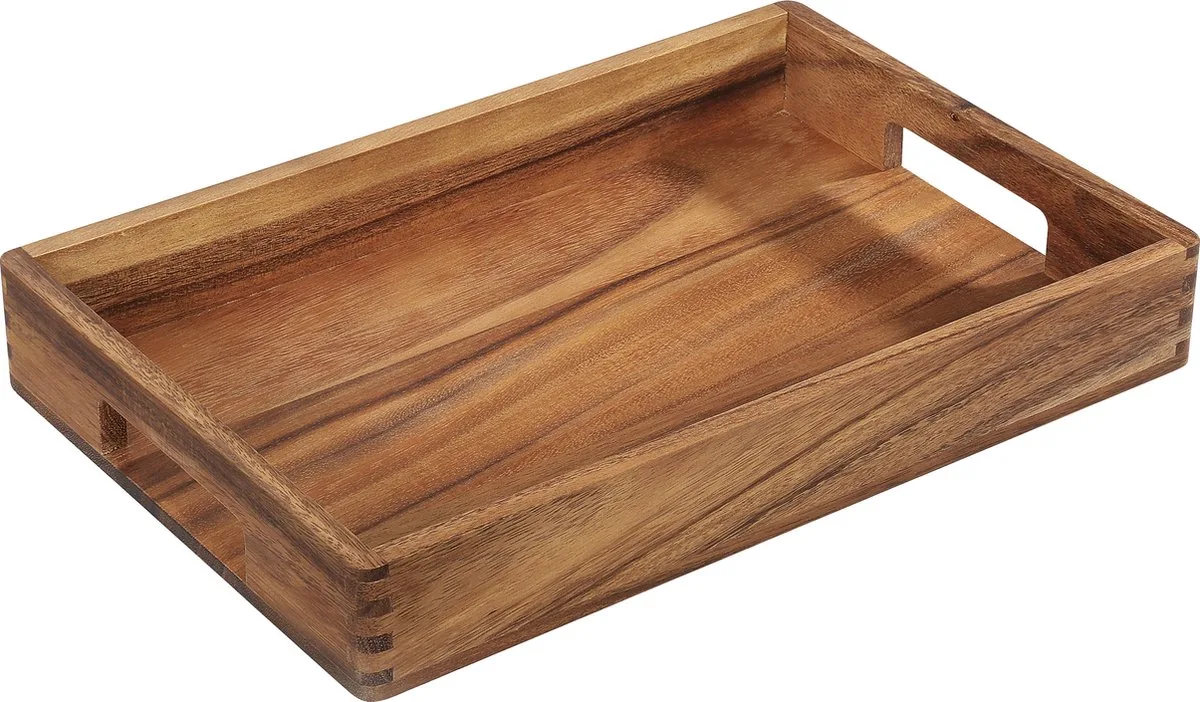 dienblad acacia 42×28×6 cm van Zassenhaus in Bruin – productfoto